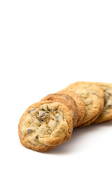 Chocolate Chip Cookies on a White Background