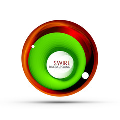 Spiral swirl flowing lines 3d vector abstract digital motion background design. Rotating concept