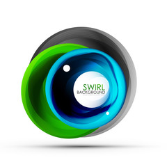 Spiral swirl flowing lines 3d vector abstract digital motion background design. Rotating concept