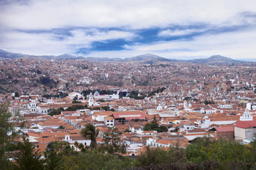 Fototapeta na wymiar Sucre the constitutional capital of Bolivia, the capital of the Chuquisaca Department