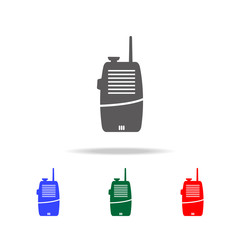 Obraz premium Two way radio icon. Elements of firefighter multi colored icons. Premium quality graphic design icon. Simple icon for websites, web design, mobile app, info graphics