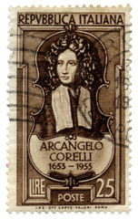 Italian Composer and Violinist Arcangelo Corelli Postage Stamp