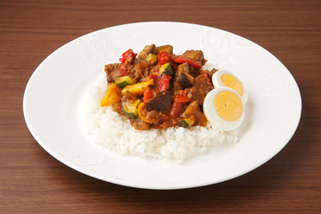 夏野菜のキーマカレー