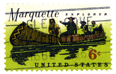 Marquette Explorer Postage Stamp