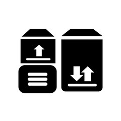 Obraz premium Packages storage for delivery icon isolated on white background