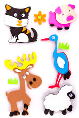 Animal footprint made out of cardboard