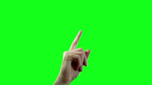 W&uuml;tend erhobener Zeigefinger Green Screen 4k Video Footage in Varaitionen.