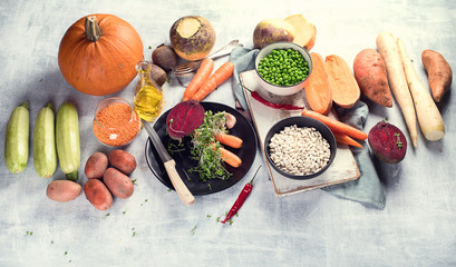 Vegan and vegetarian food.