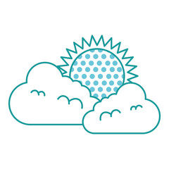 climate cloud with sun vector illustration design