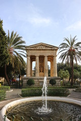 Fototapeta na wymiar Park Upper Barrakka Gardens, Valletta, Malta