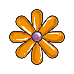 beautiful flower decorative icon vector illustration design