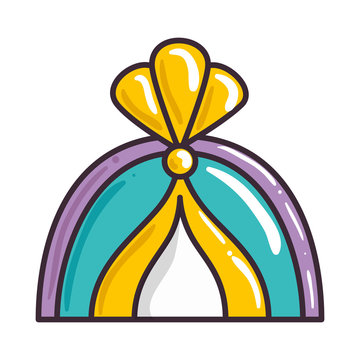 hat ethnic decorative icon vector illustration design