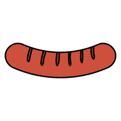 delicious sausage grill icon vector illustration design