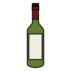 wine bottle drink icon vector illustration design