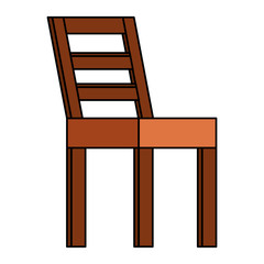 wooden chair isolated icon vector illustration design