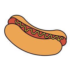 delicious hot dog icon vector illustration design