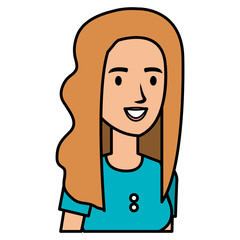 beautiful woman avatar character vector illustration design