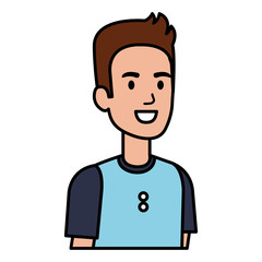 young man avatar character vector illustration design