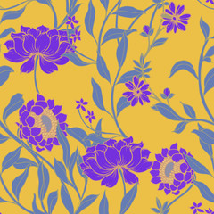 Abstract elegance pattern with floral background.