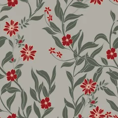 Fotobehang Abstract elegance pattern with floral background. © thitiphorn