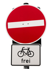 Einbahnstraße für Radfahrer frei