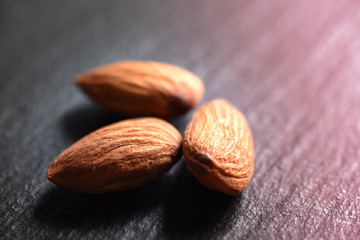 Almond nut Almond slice close up