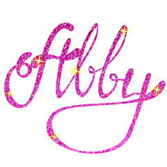 Abby name lettering tinsels