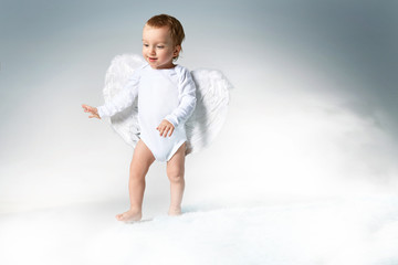 Portrait of a cute little baby angel