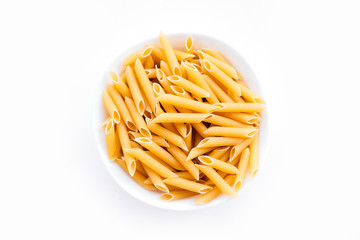 Penne pasta in bowl