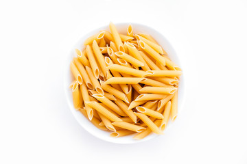 Penne pasta in bowl