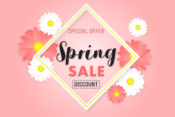 Fototapeta na wymiar Promotion Background Poster Banner Spring Sale