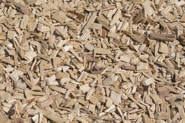 Wooden pieces abstract background.