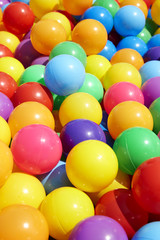 Fototapeta na wymiar Colorful plastic balls background