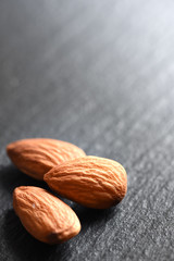 Almond nut Almond slice close up