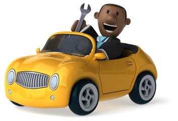 Fototapeta premium Fun business man - 3D Illustration
