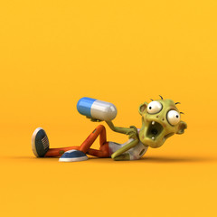 Fun zombie - 3D Illustration