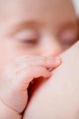 baby breast feeding