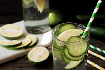 Refreshing summer drink: cucumber-lime lemonade