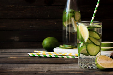 Refreshing summer drink: cucumber-lime lemonade