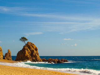 Mar Menuda beach in Tossa de Mar, Girona, Catalonia, Spain