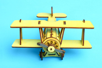 wooden old airplane