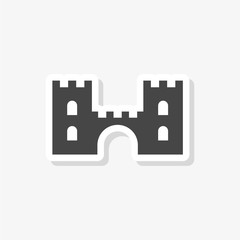 Castle sticker, Vector castle icon, simple vector icon