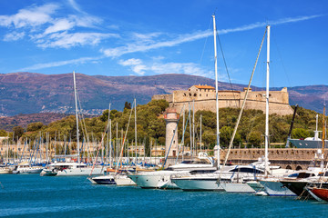 Port of Antibes, France.