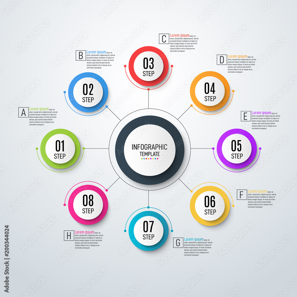 Poster Abstract vector infographics. Business data visualization. Template for presentation.