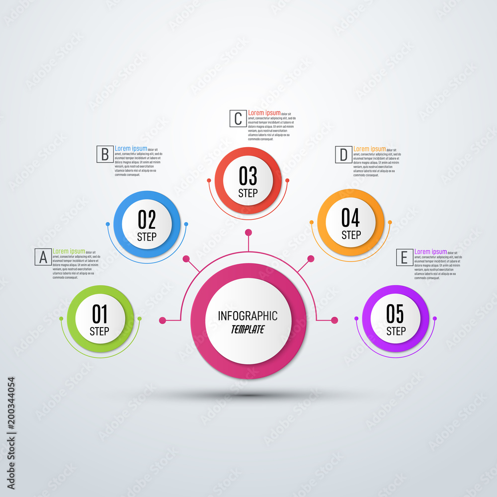 Poster Abstract vector infographics. Business data visualization. Template for presentation.