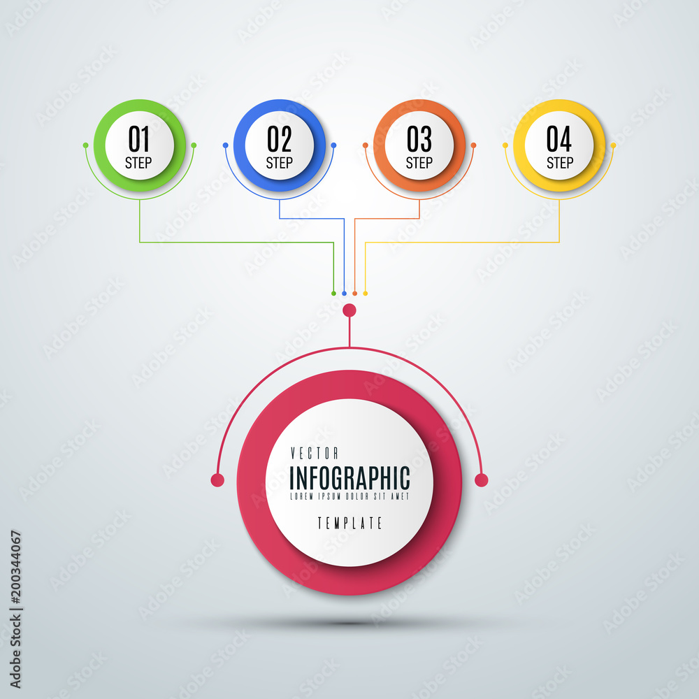 Poster Abstract vector infographics. Business data visualization. Template for presentation.
