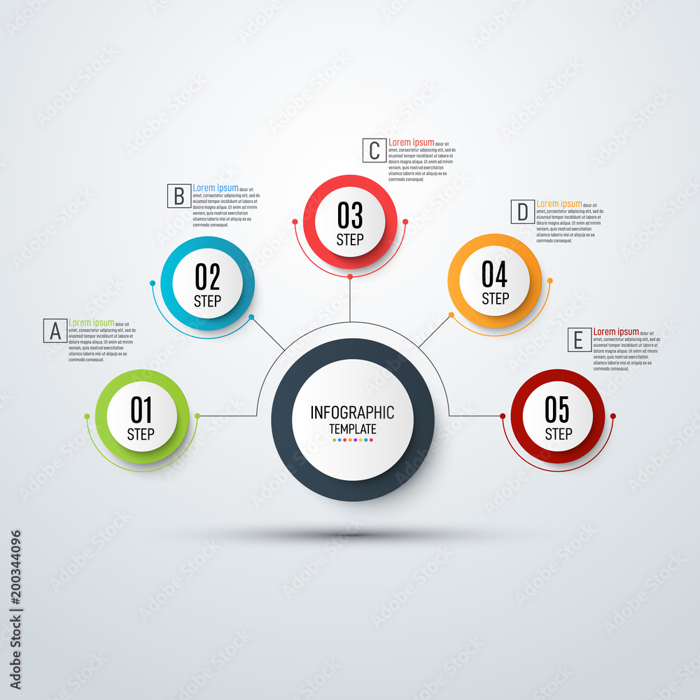 Poster Abstract vector infographics. Business data visualization. Template for presentation.