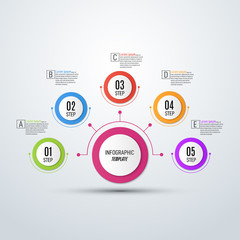 Abstract vector infographics. Business data visualization. Template for presentation.