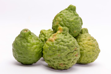 Bergamot fruit on a white background