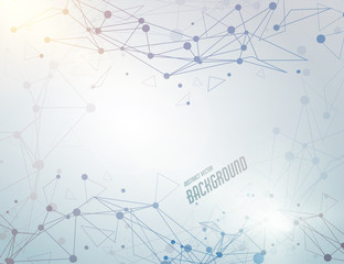 Abstract Vector connection concept. Wireframe mesh. Digital hi-tech background.